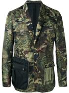 Givenchy - Camouflage Print Blazer - Men - Polyamide/viscose/polyester - 50, Green, Polyamide/viscose/polyester