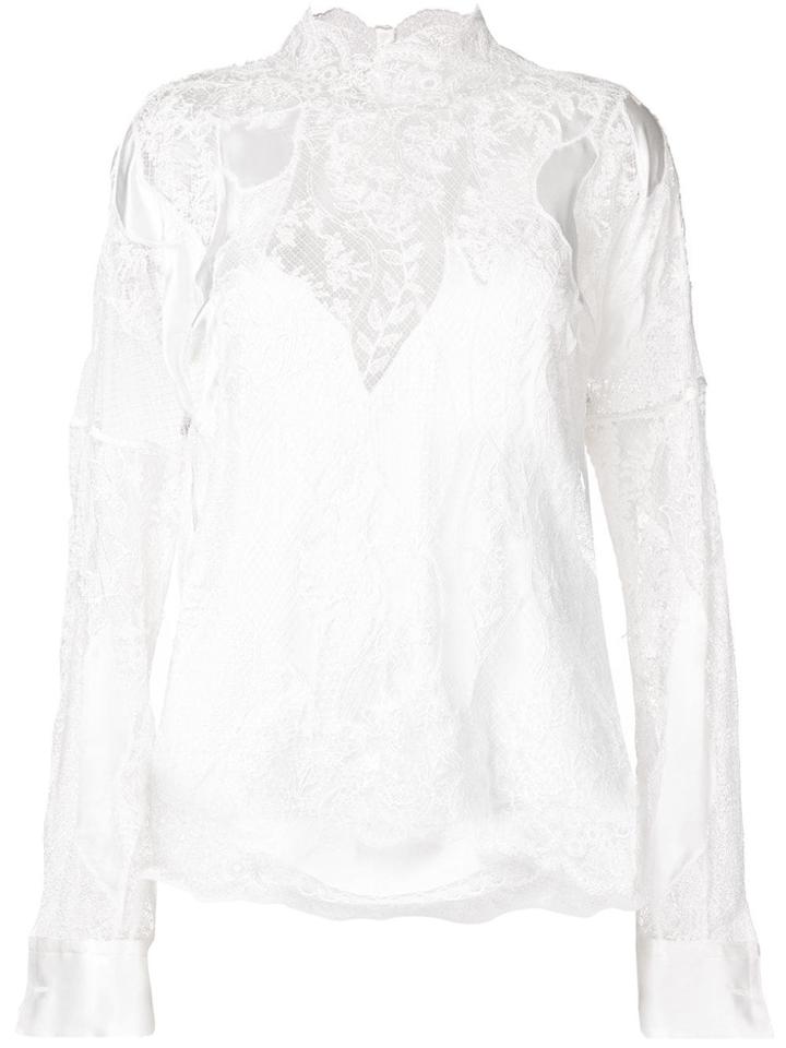 Ermanno Scervino Lace Cut Out Blouse - White