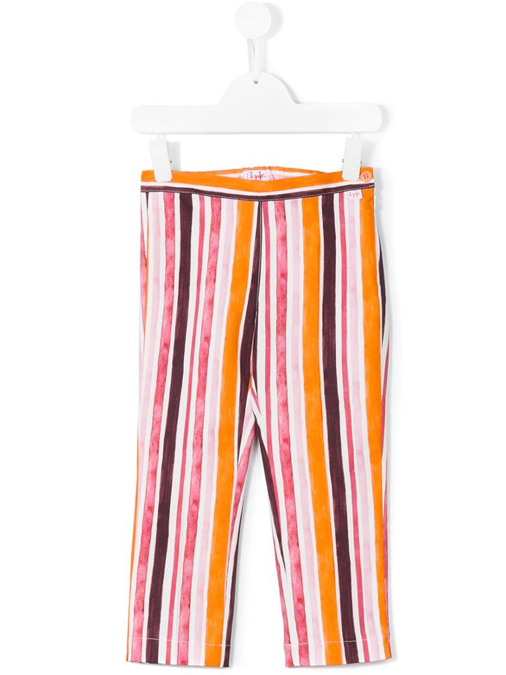 Il Gufo - Striped Trousers - Kids - Cotton/spandex/elastane - 8 Yrs, Yellow/orange