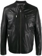 Karl Lagerfeld Racer Leather Jacket - Black