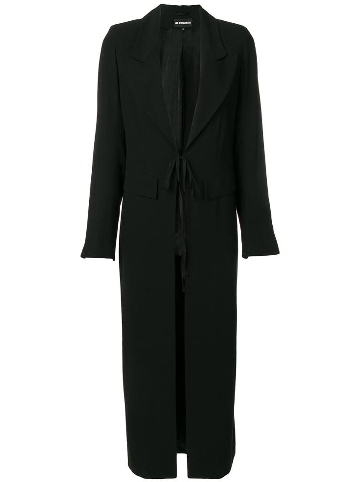 Ann Demeulemeester Single-breasted Duster Coat - Black