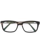 Gold And Wood 'madison' Glasses - Black
