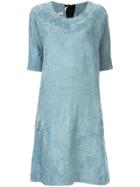 Uma Wang Floral Embroidery Midi Dress - Blue