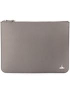 Vivienne Westwood - Top Zip Clutch Bag - Men - Leather - One Size, Nude/neutrals, Leather