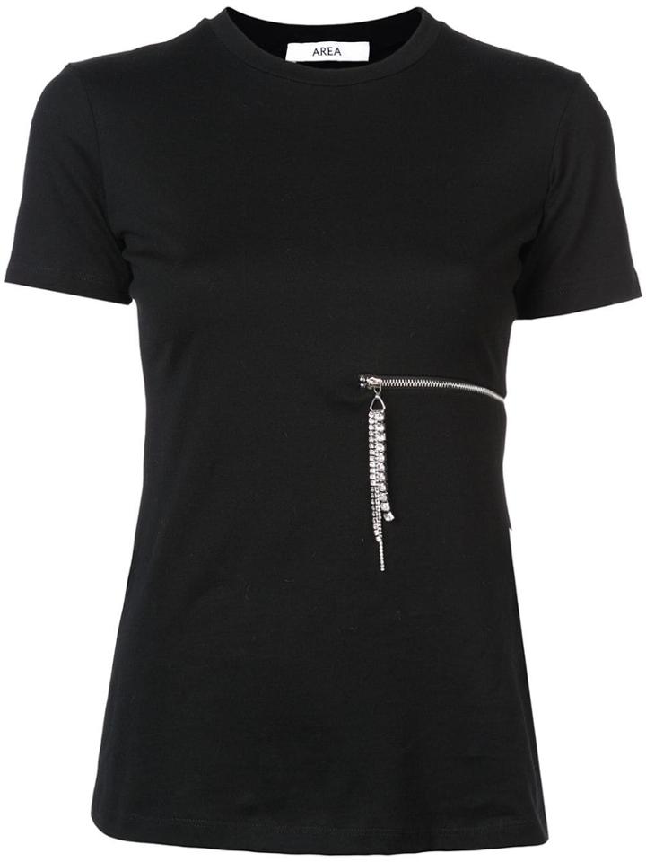 Area Eon Zip T-shirt - Black