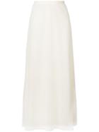 Red Valentino Netted Layer Maxi-skirt - White