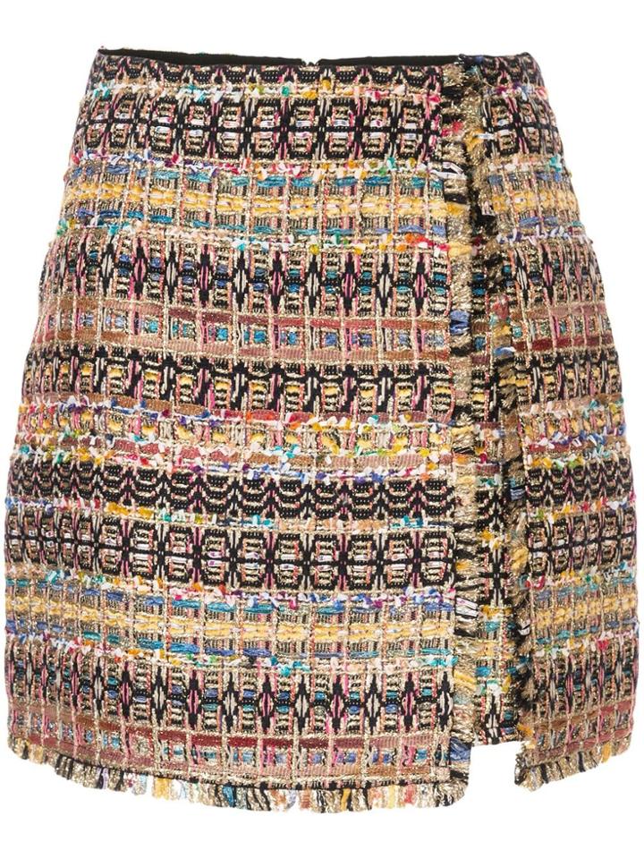 Paule Ka Denim Tweed Mini Skirt - Multicolour