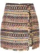 Paule Ka Denim Tweed Mini Skirt - Multicolour