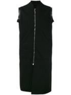 Rick Owens Drkshdw Sleeveless Zip Coat, Men's, Size: Medium, Black, Cotton/leather