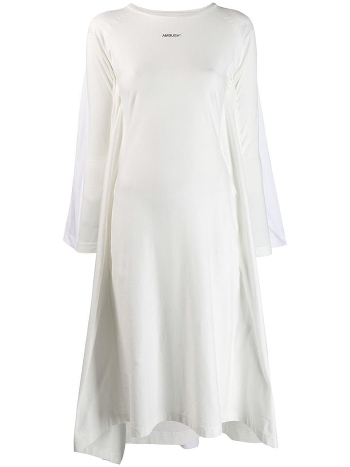 Ambush Batwing Sleeve Jersey Dress - White