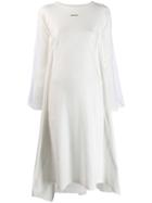 Ambush Batwing Sleeve Jersey Dress - White