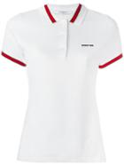 Givenchy Contrast Trim Polo Shirt, Women's, Size: 38, White, Cotton