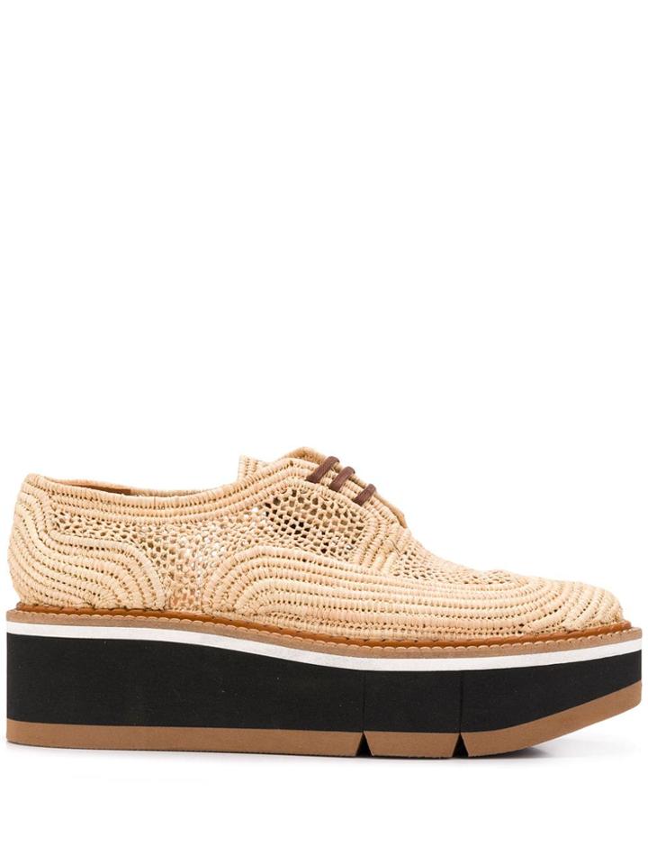 Clergerie Raffia Lace-up Shoes - Neutrals