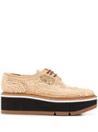 Clergerie Raffia Lace-up Shoes - Neutrals