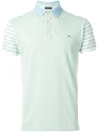 Etro Striped Sleeve Polo Shirt, Men's, Size: Medium, Green, Cotton