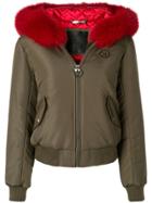 Philipp Plein Fur Trim Jacket - Green