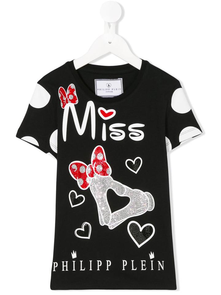 Philipp Plein Kids - Miss Print T-shirt - Kids - Cotton - 12 Yrs, Black