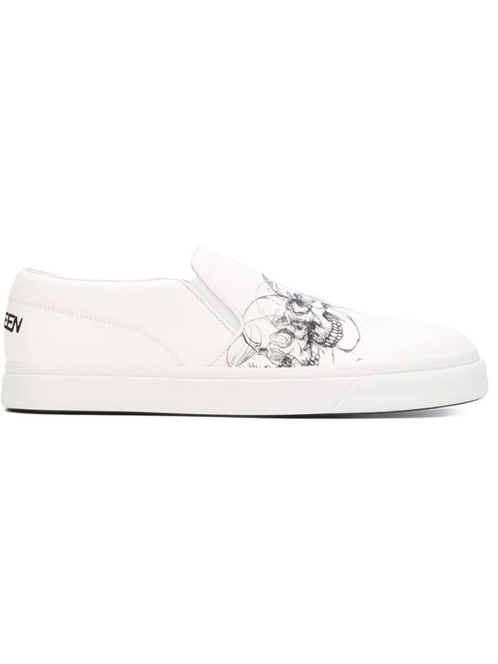 Alexander Mcqueen Triple Skull Slip-on Sneakes