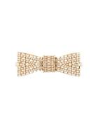 Dolce & Gabbana Embellished Bow-shaped Brooche - Gold