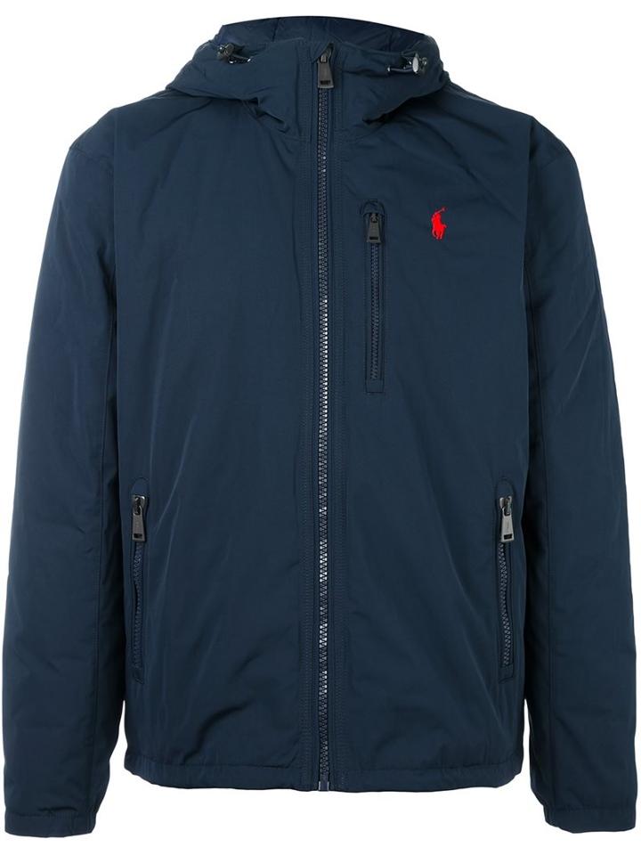 Polo Ralph Lauren Zip Up Wind Breaker, Men's, Size: Small, Blue, Polyester/nylon/feather Down