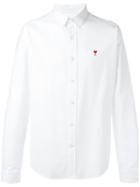 Ami Alexandre Mattiussi - Embroidered Logo Shirt - Men - Cotton - 36, White, Cotton