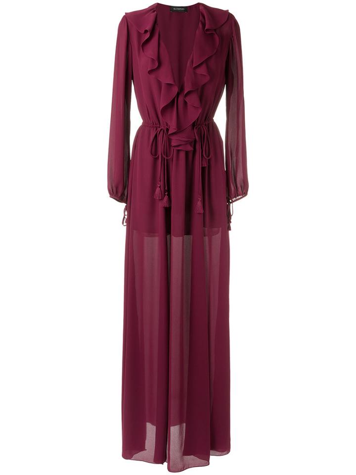 Olympiah - Ruffle Gown - Women - Polyester - 44, Red, Polyester