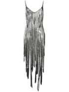 Amen Sequin Asymmetric Dress - Silver