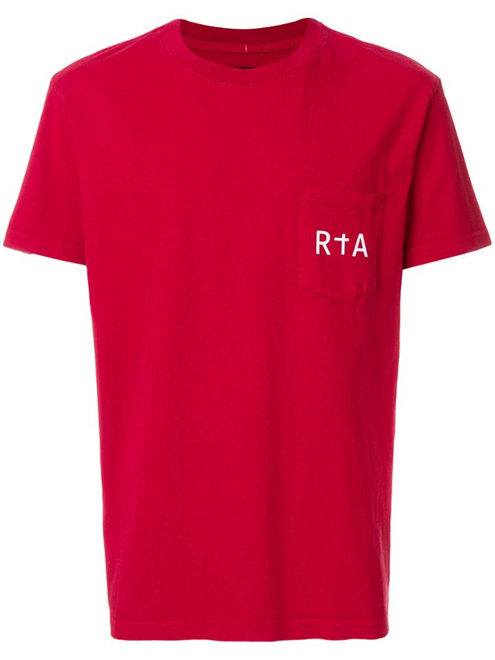 Rta Printed Patch Pocket T-shirt - Red