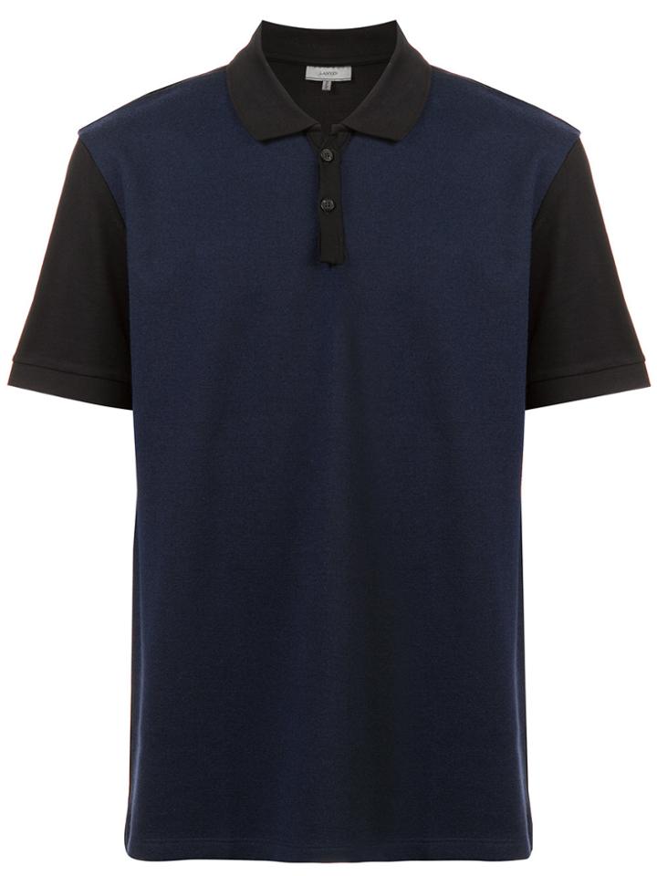 Lanvin Colour-block Polo Shirt - Blue