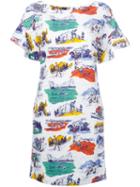 Love Moschino - Camping Print T-shirt Dress - Women - Cotton/spandex/elastane - 40, White, Cotton/spandex/elastane