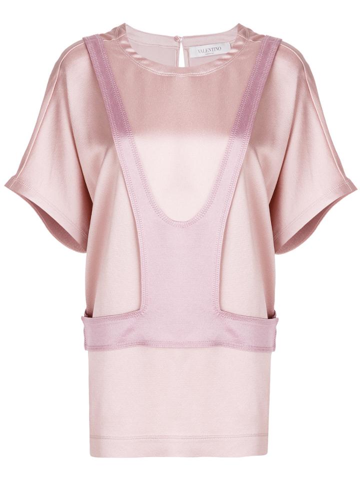 Valentino Layered Panel Detail Top - Pink & Purple