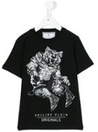 Philipp Plein Kids - Printed T-shirt - Kids - Cotton - 8 Yrs, Black