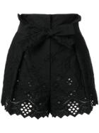 Alberta Ferretti Embroidered Shorts - Black