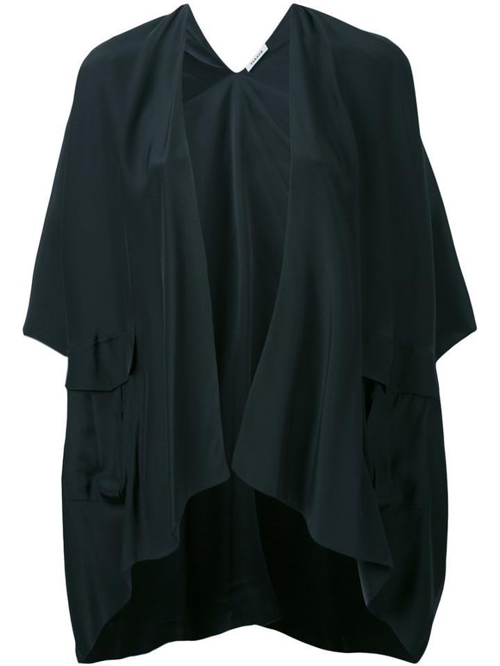 P.a.r.o.s.h. - 'sibel' Cape - Women - Silk - M, Black, Silk
