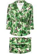 Dolce & Gabbana Vintage 1990's Leaf Print Suit - Green