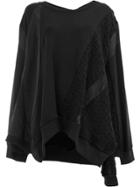Koché Cable Knit Detail Sweatshirt - Black