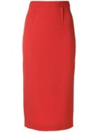 Roland Mouret Arreton Pencil Skirt - Red