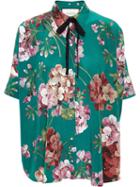 Gucci Floral Print Shirt, Women's, Size: 42, Green,