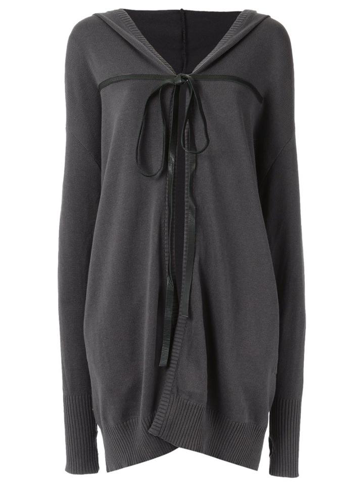 Uma Raquel Davidowicz - Tie Fastening Cardigan - Women - Cotton/acrylic - P, Grey, Cotton/acrylic