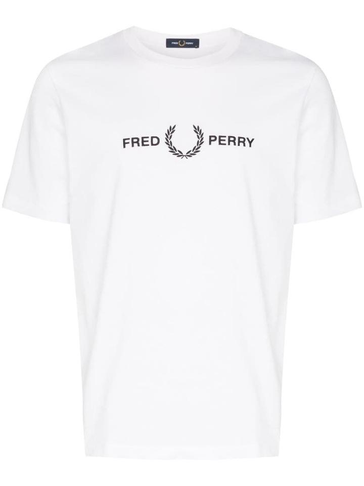 Fred Perry Fre Per Logo Graph Ss Tee Wht - White