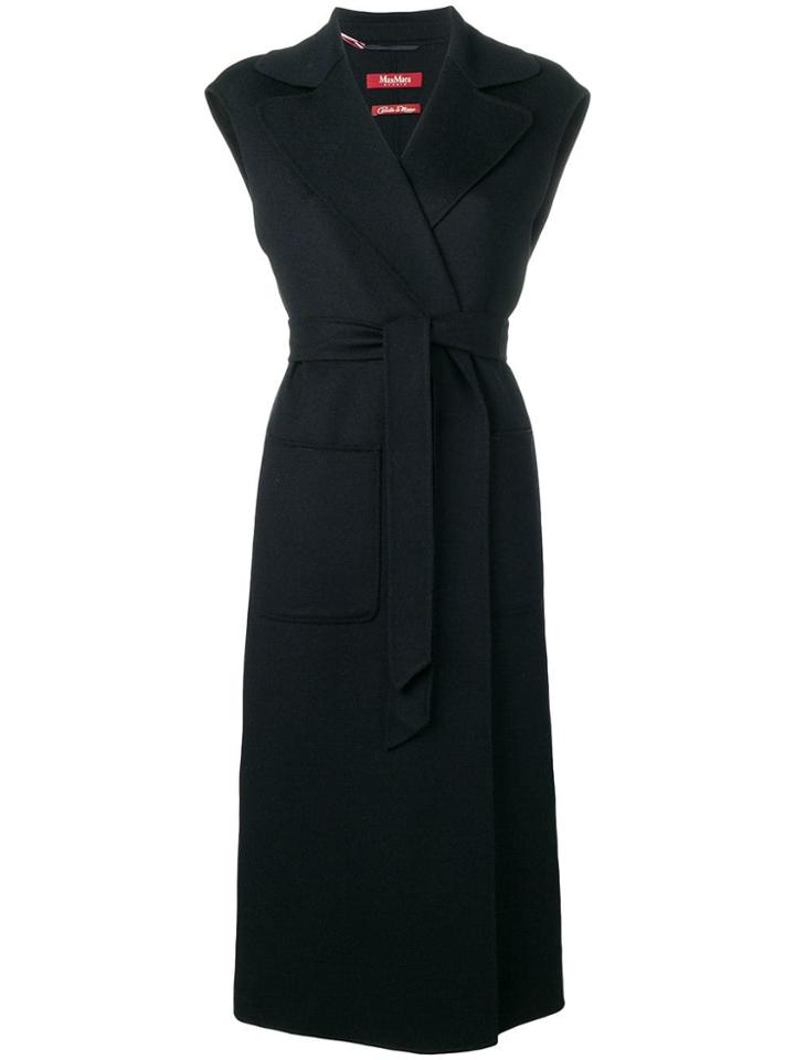 Max Mara Studio Sleeveless Midi Coat - Blue