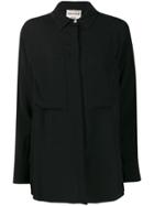 Semicouture Pocket-detail Long Sleeve Blouse - Black