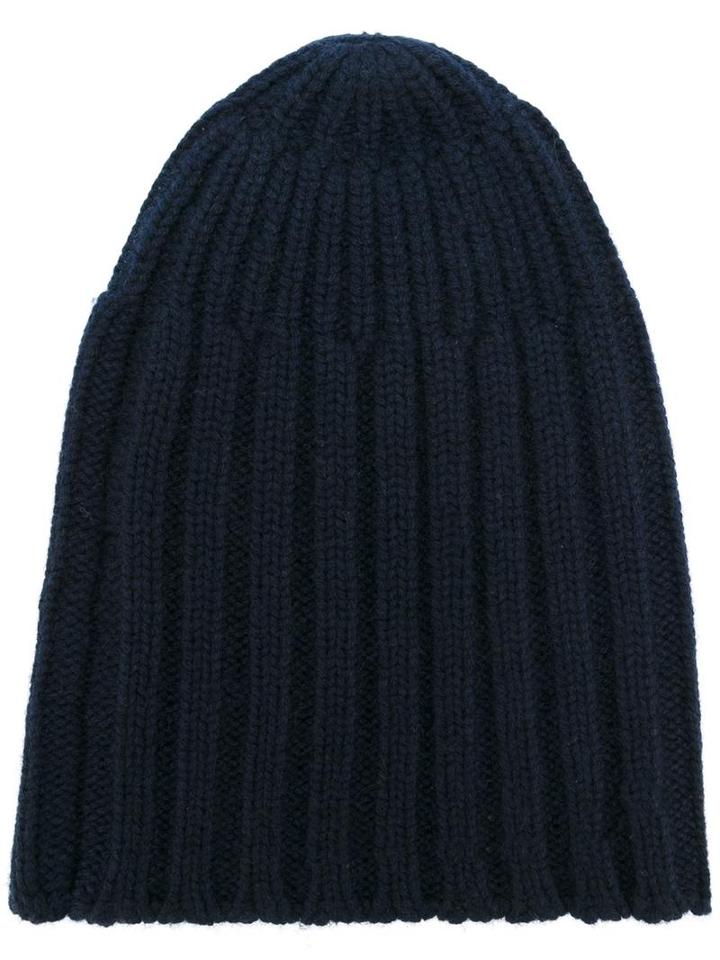 Roberto Collina Ribbed Beanie, Men's, Cashmere