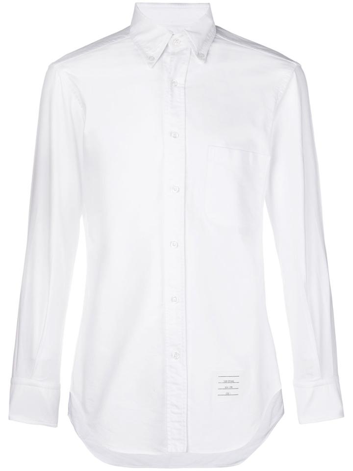 Thom Browne Grosgrain Sleeve Placket Classic Oxford Shirt - White