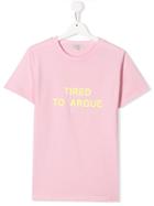 Natasha Zinko Kids Teen Slogan Print T-shirt - Pink