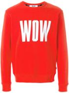 Msgm Wow Print Sweatshirt - Red