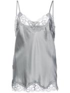 Gold Hawk Lace Inserts Top - Grey