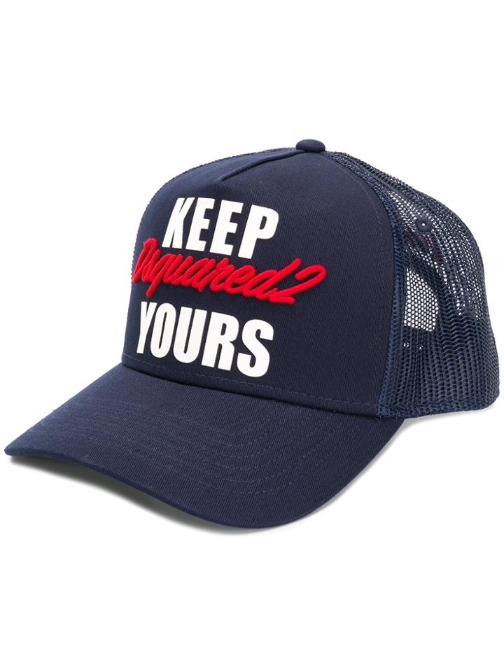 Dsquared2 Embroidered Logo Baseball Cap - Blue