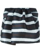 No21 Striped Mini Skirt, Women's, Size: 42, Black, Polyester