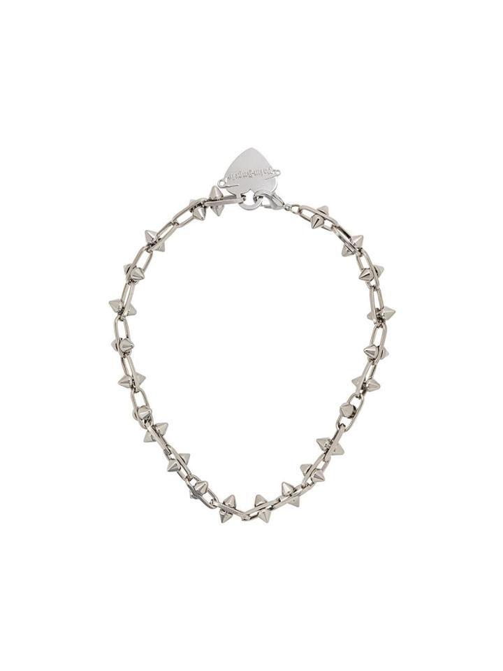 Palm Angels Studded Necklace - Silver